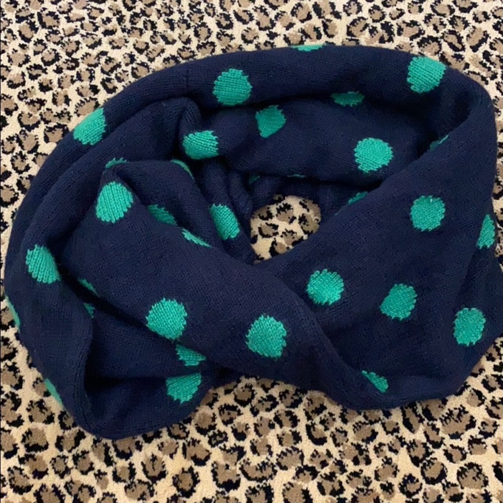 J. Crew polka dot infinity scarf